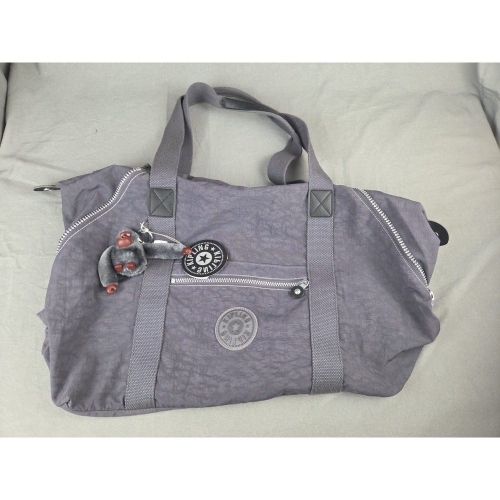Kipling Art 22" Medium Tote Bag Nylon Travel Duffle Handbag Adjustable Sides NWT